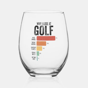 Vaso De Vino Divertido Golf Sport Por Qué Perdí En El Juego De 