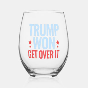 Vaso De Vino Donald Trump Ganó Acéptalo 2024 Trump Ganó