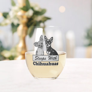 Vaso De Vino Dormir Con Chihuahuas