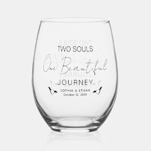 Vaso De Vino Dos almas un bello Boda de viaje