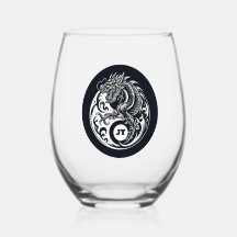 Dragón Chino en Blanco y Negro Personalizado