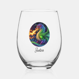 Vaso De Vino Dragón Personalizado que Respira Fuego