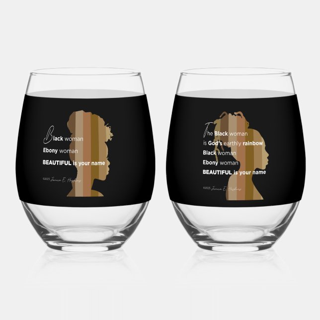 Vaso De Vino Drinkware Set Stemless Wine Glass (Anverso)