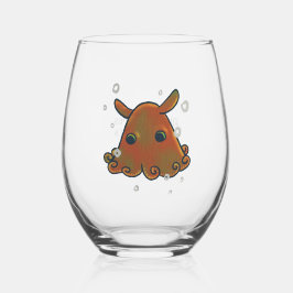 Vaso De Vino Dumbo Octopus in the Deep Sea