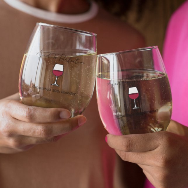 Vaso De Vino Edad A Perfection Wine 50 cumpleaños (Subido por el creador)
