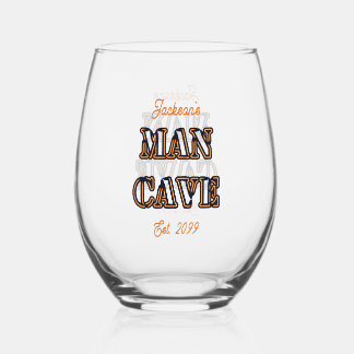 Vaso De Vino Efecto de texto de la cueva del hombre Vino sin va