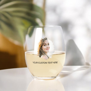 Vaso De Vino Efecto fotográfico grabado por personalizado Insta