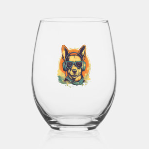Vaso De Vino El arte de los perros que capturan la esencia cani