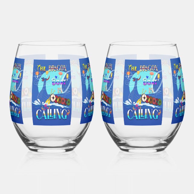 Vaso De Vino El Barco Dragón Está Llamando (Izquierda)