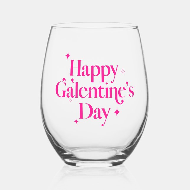 Vaso De Vino El Día de las Galantinas con la Espuma Rosa (Anverso)