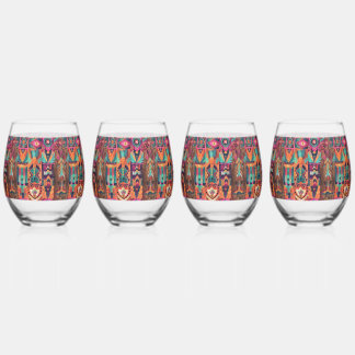 Vaso De Vino El etéreo azul "Legado del Imperio del Sol" inmacu