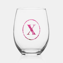 Vaso De Vino El floreciente arte "X" de las letras de los monog
