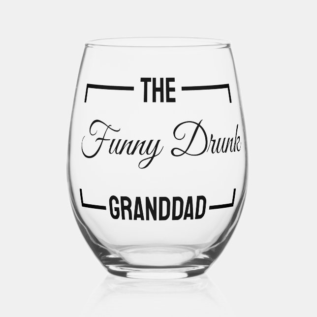 Vaso De Vino El gracioso regalo del abuelo del abuelo borracho (Anverso)