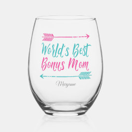 Vaso De Vino El mejor bono del mundo que la mamá personalizó el