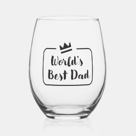Vaso De Vino "El mejor papá del mundo"