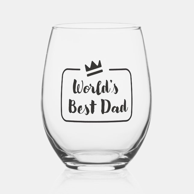 Vaso De Vino "El mejor papá del mundo" (Anverso)