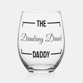 Vaso De Vino El padre de papá borracho bebiendo.