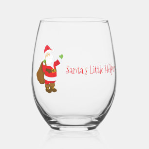 Vaso De Vino El pequeño ayudante de Santa Elena Jolly St Nick S