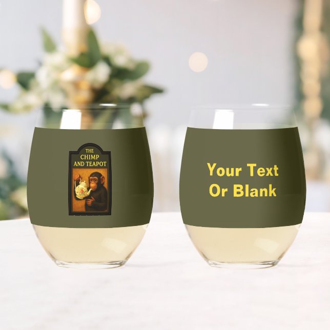 Vaso De Vino El Pub Chimp Y Teapot (Insitu (Boda))