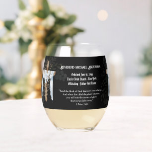 Vaso De Vino El recién ordenado pastor sacerdote pastor Deacon 