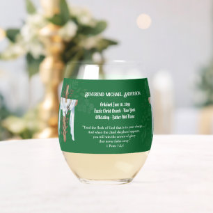 Vaso De Vino El recién ordenado pastor sacerdote pastor Deacon 