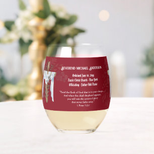 Vaso De Vino El recién ordenado pastor sacerdote pastor Deacon 