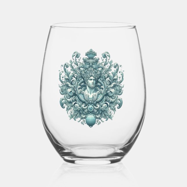 Vaso De Vino El rey de Aquamarin. (Reverso )