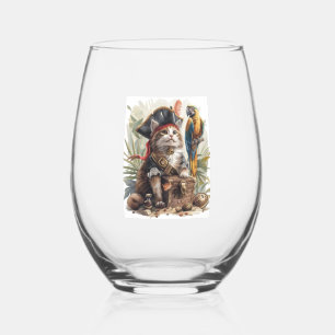 Vaso De Vino El tesoro pirata de un gato