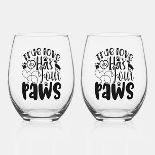 Vaso De Vino El verdadero amor tiene cuatro varas para el amant