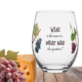 Vaso De Vino El vino es la respuesta graciosa