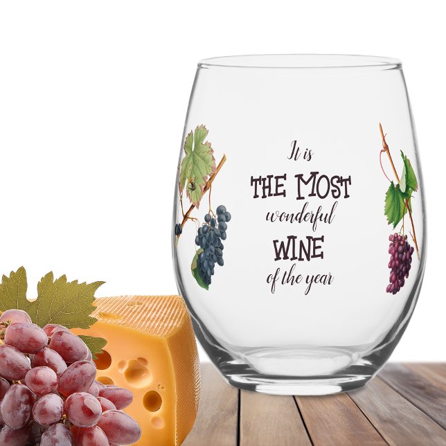 Vaso De Vino El vino más maravilloso del año divertido (Subido por el creador)