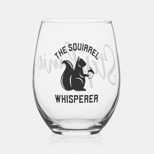 Vaso De Vino El Whisperer de la ardilla   Squirrel Lover