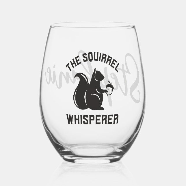 Vaso De Vino El Whisperer de la ardilla | Squirrel Lover (Anverso)