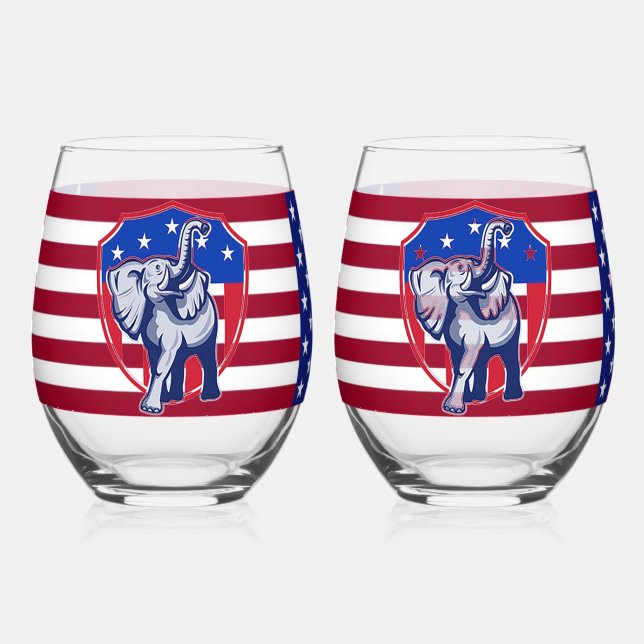Vaso De Vino Elefante republicano (Anverso)