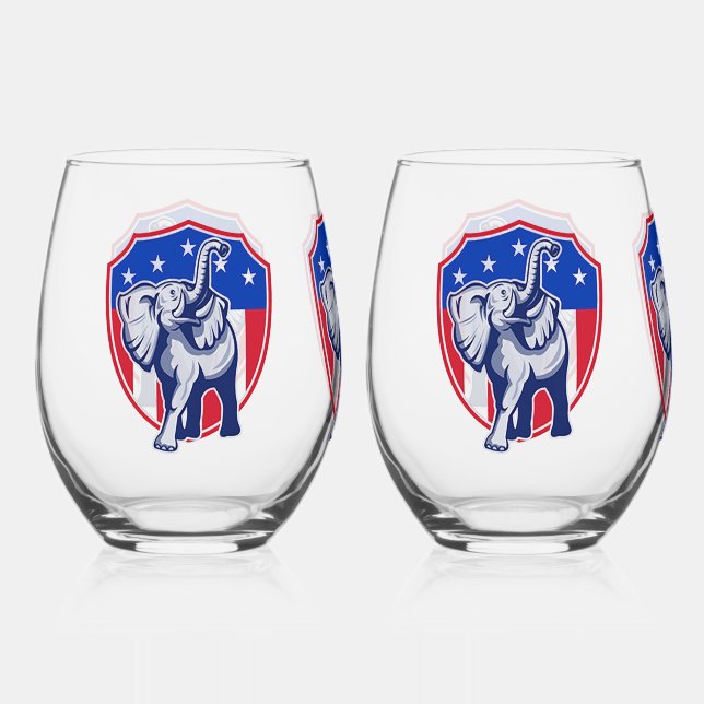 Vaso De Vino Elefante republicano (Anverso)