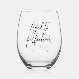 Vaso De Vino Elegant Aged to Perfection 60th Birthday Party