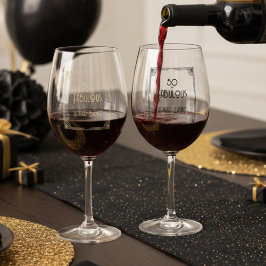 Vaso De Vino Elegant Art Deco 50 and Fabulous Birthday 