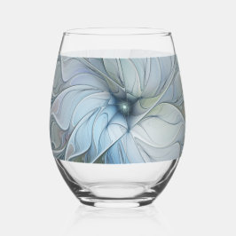 Vaso De Vino Elegant Beauty Modern Abstract Fractal Art Flower