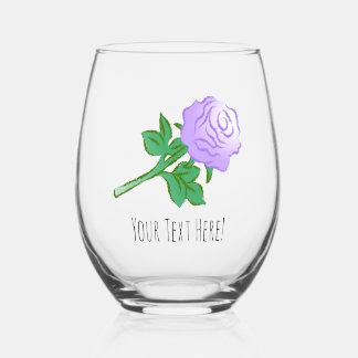 Vaso De Vino Elegant drawing of a violet rose