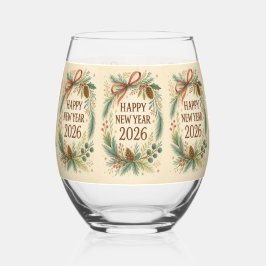 Vaso De Vino elegant happy new year 2026 hampagne glass