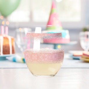 Vaso De Vino Elegante acuarela Copo de nieve Feliz Navidad