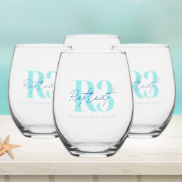 Vaso De Vino Elegante Logotipo Corporativo del Retiro de Lujo
