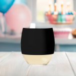 Vaso De Vino Elegante Negro Sólido<br><div class="desc">Negro</div>