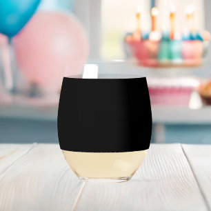 Vaso De Vino Elegante Negro Sólido
