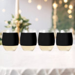 Vaso De Vino Elegante Negro Sólido<br><div class="desc">Negro</div>