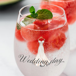 Vaso De Vino Elegante vestido de novia blanco moderno para el d