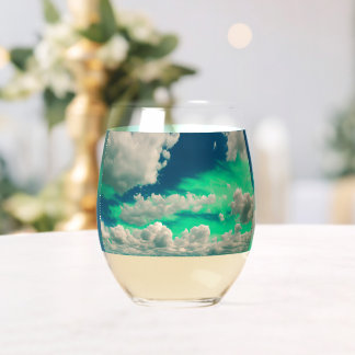 Vaso De Vino "Elegante Vidrio sin Piedras - Conjunto único para