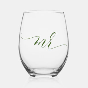 Vaso De Vino Elegante y simple caligrafía Sr.