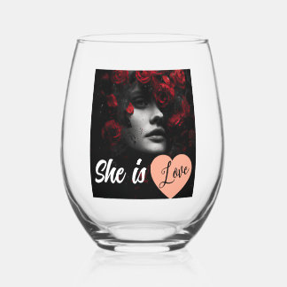 Vaso De Vino Ella es Amor