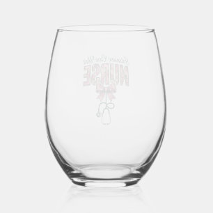 Vaso De Vino Enfermera de Unidad de Cuidados Intensivos Diseño 